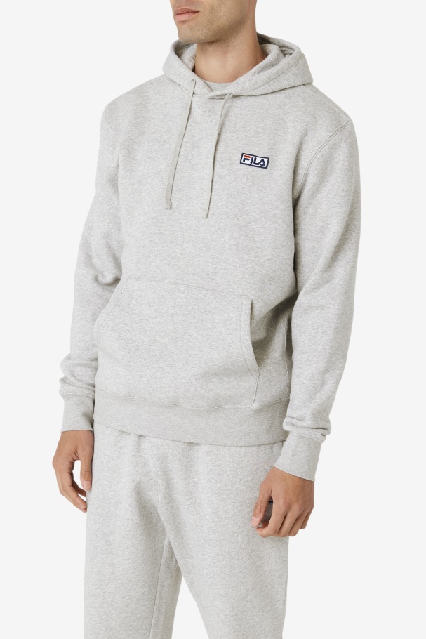 Moletom Com Capuz Cinza Urze/branco Fila