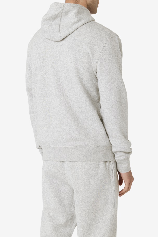 Moletom Com Capuz Cinza Urze/branco Fila