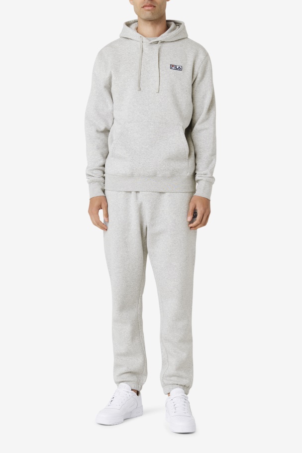 Moletom Com Capuz Cinza Urze/branco Fila