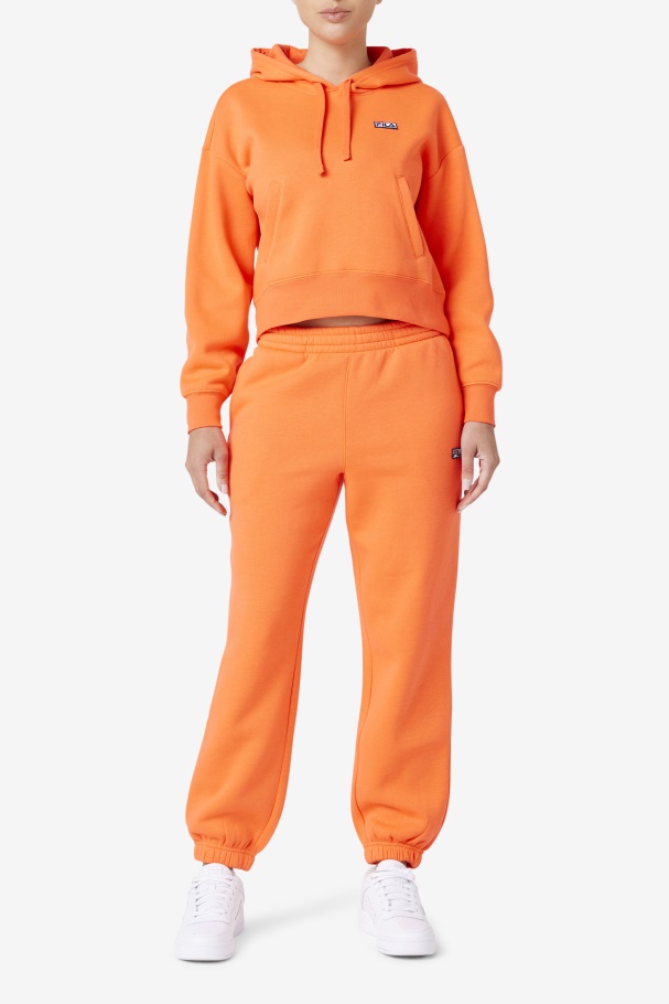 Moletom Com Capuz De Coral Ardente Fila Marina