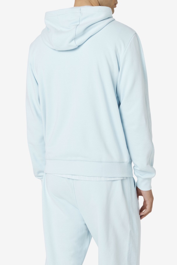 Moletom Com Capuz E Zíper Azul Joey Fila