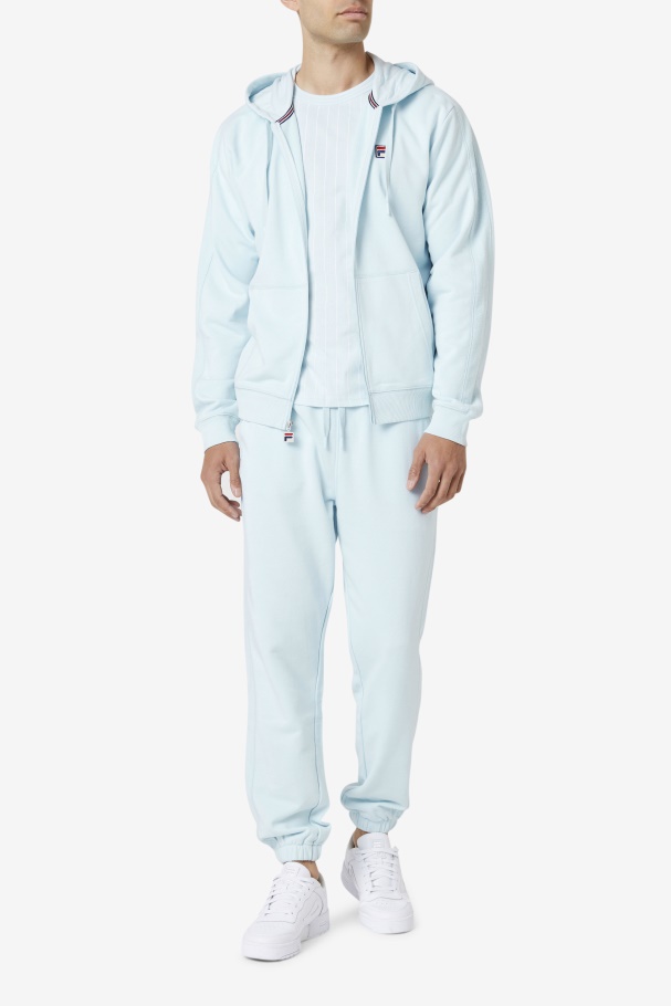 Moletom Com Capuz E Zíper Azul Joey Fila