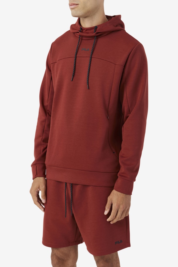 Moletom Com Capuz Fila Aadheen Marrom Avermelhado/preto