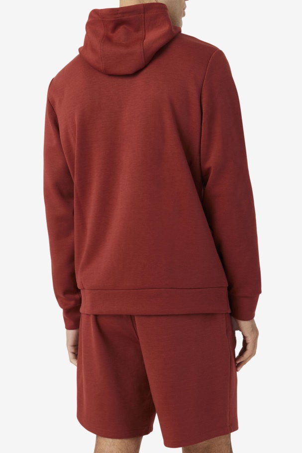 Moletom Com Capuz Fila Aadheen Marrom Avermelhado/preto