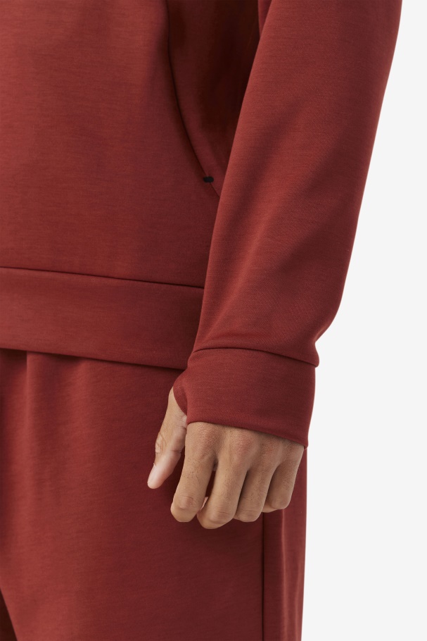 Moletom Com Capuz Fila Aadheen Marrom Avermelhado/preto