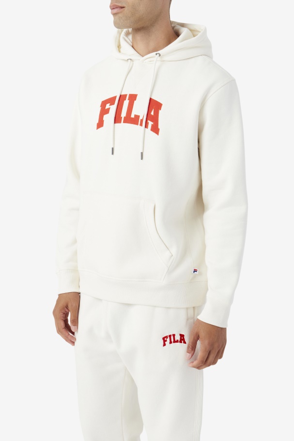 Moletom Com Capuz Fila Brook Gardênia/vermelho Ardente