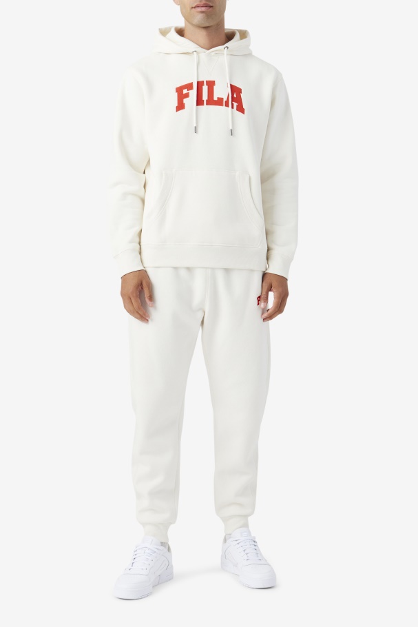 Moletom Com Capuz Fila Brook Gardênia/vermelho Ardente