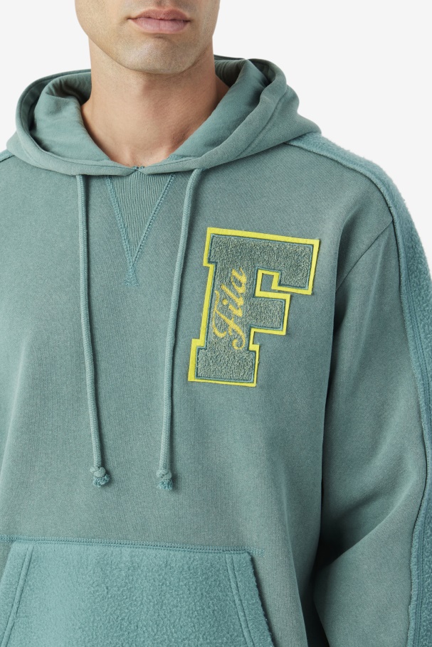 Moletom Com Capuz Vintage Wash Azul Spruce/mimosa Fila Bryson