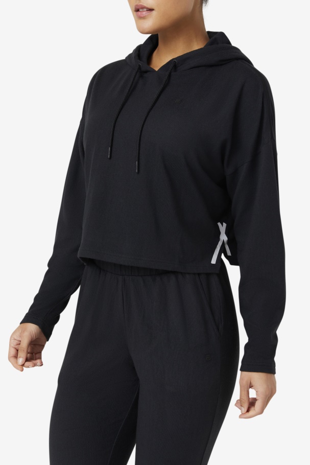 Moletom Cropped Fi-lux Preto Fila