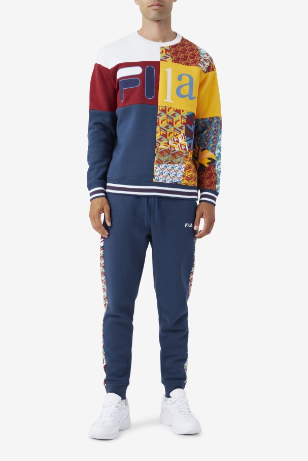 Moletom Fila Hansi Oceano/ruibarbo/branco