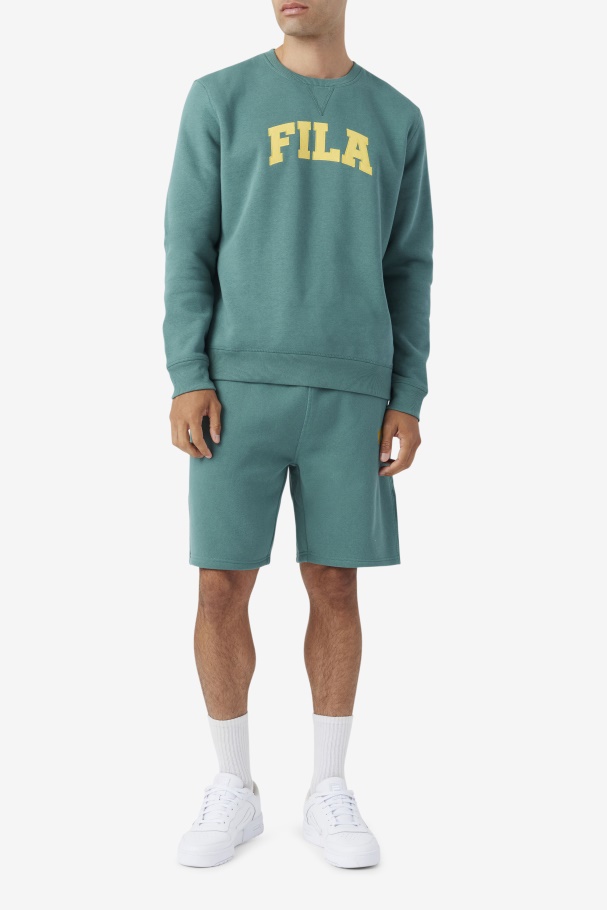 Moletom Fila Kory Gola Redonda Azul Abeto/mimosa