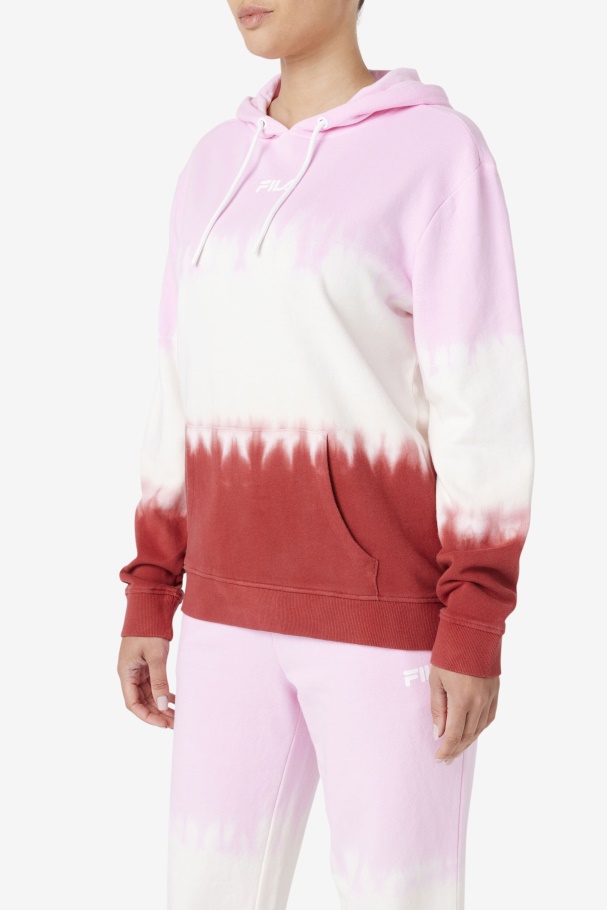 Moletom Fila Piruette/branco/vermelho Terra Aerolynn Tie Dye