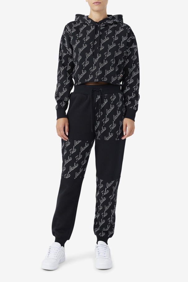 Moletom Gianna Preto/gardenia Fila