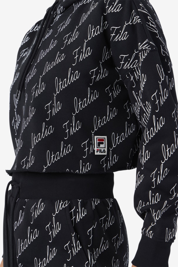 Moletom Gianna Preto/gardenia Fila