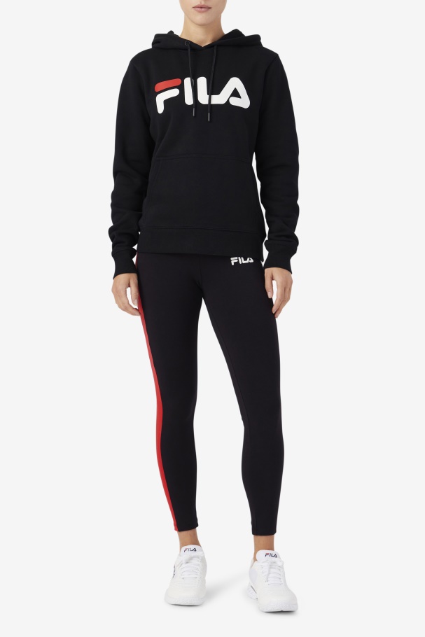 Moletom Lucy Preto/gardenia/vermelho Fila