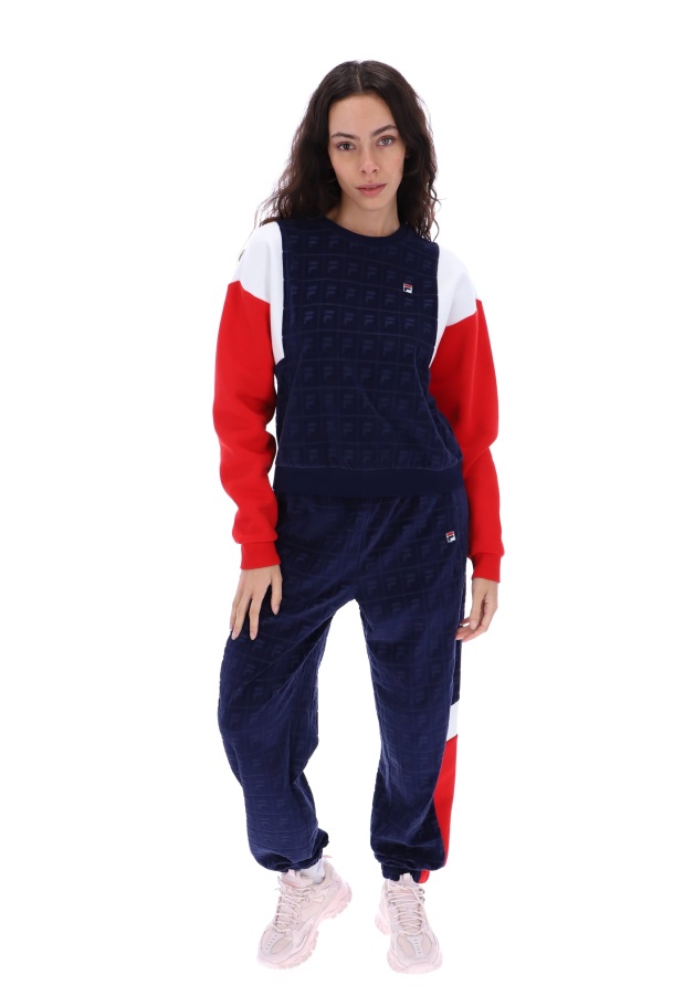 Moletom Lucy Velour Crew Fila