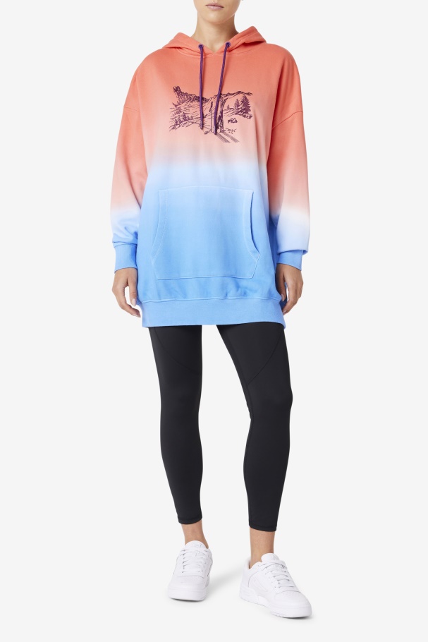 Moletom Oversized De Destino Laranja/charisma/cayenne Fila