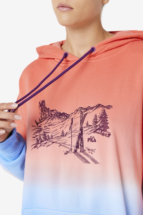 Moletom Oversized De Destino Laranja/charisma/cayenne Fila