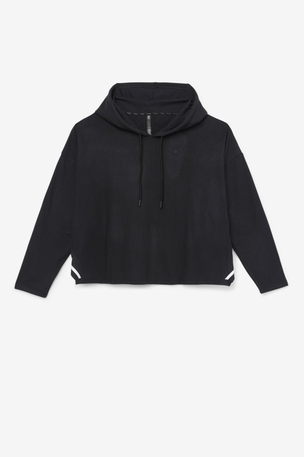 Moletom Preto Cropped Fi-lux Fila