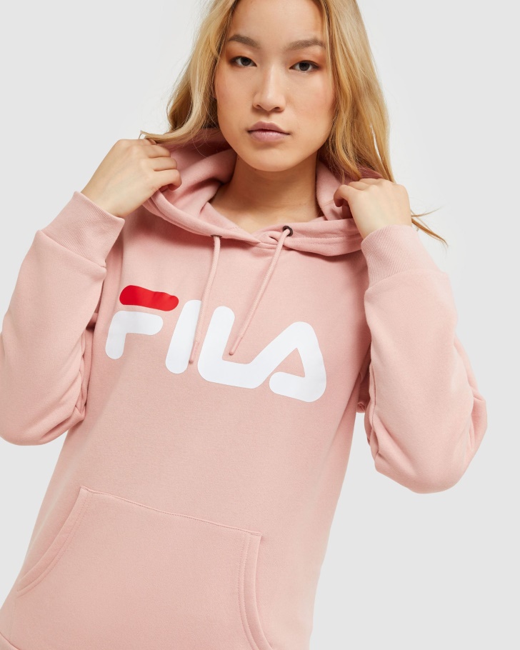 Moletom Rose Clássico Unissex Capuz Fila