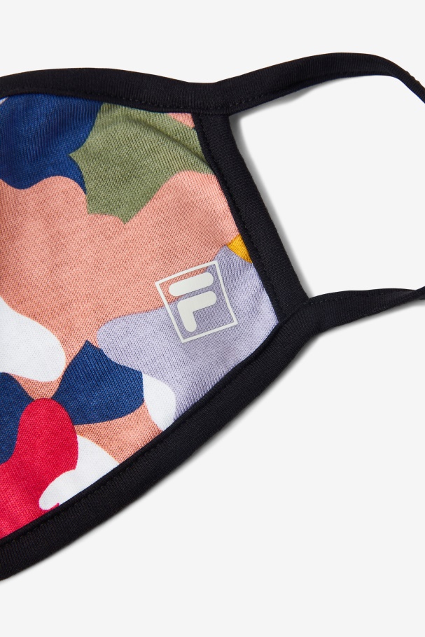 Máscara Facial De Pano Multicolorido De Camuflagem Arco-íris