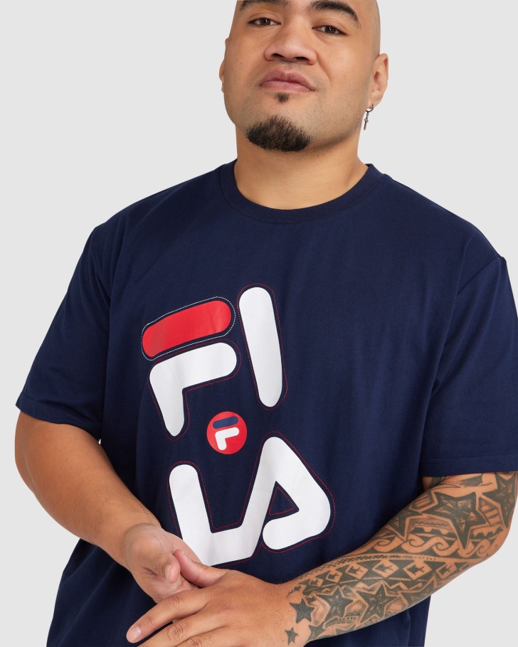Nova Camiseta Masculina Kiley Fila Marinho