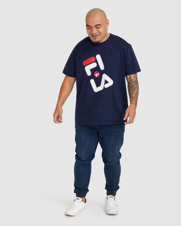 Nova Camiseta Masculina Kiley Fila Marinho