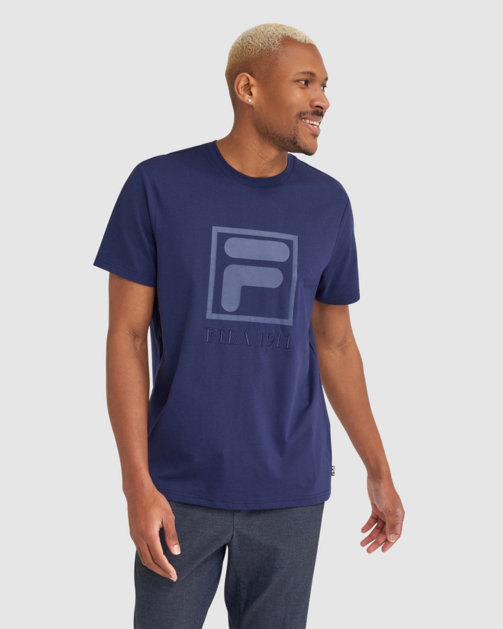 Nova Camiseta Masculina Sahand Da Marinha Fila