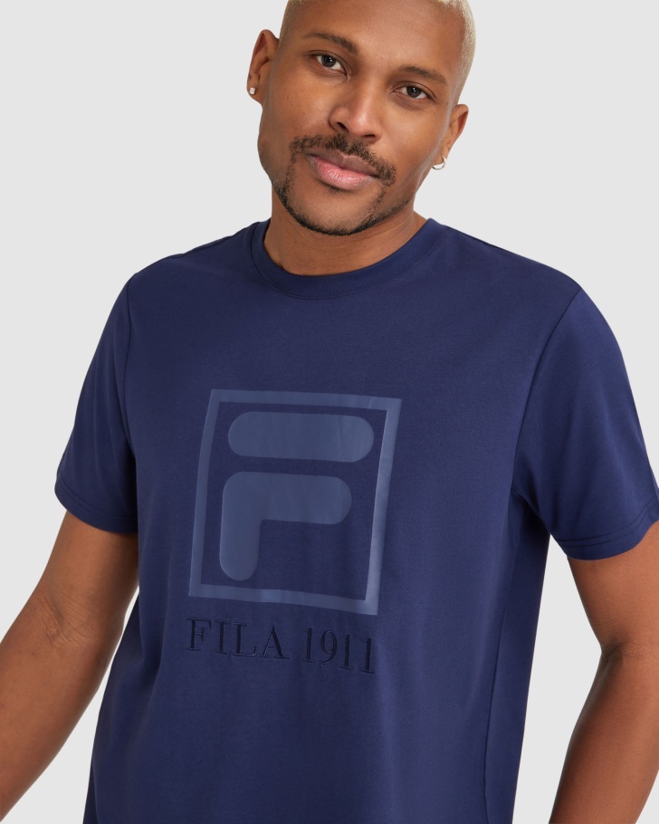 Nova Camiseta Masculina Sahand Da Marinha Fila