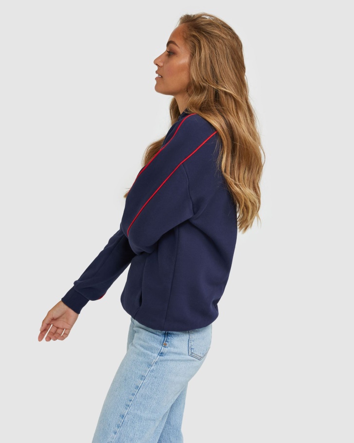 Novo Capuz De Herança Unissex Azul Marinho Fila