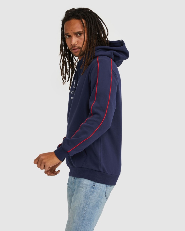 Novo Capuz De Herança Unissex Azul Marinho Fila