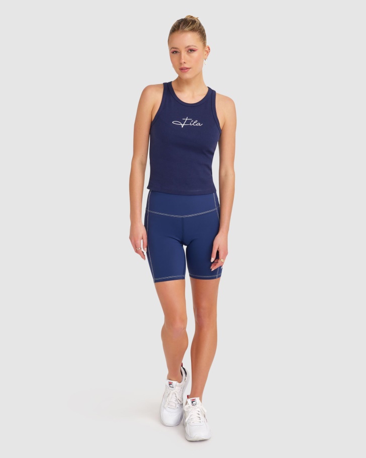 Novo Chiara Curto Fila Feminino Azul Marinho