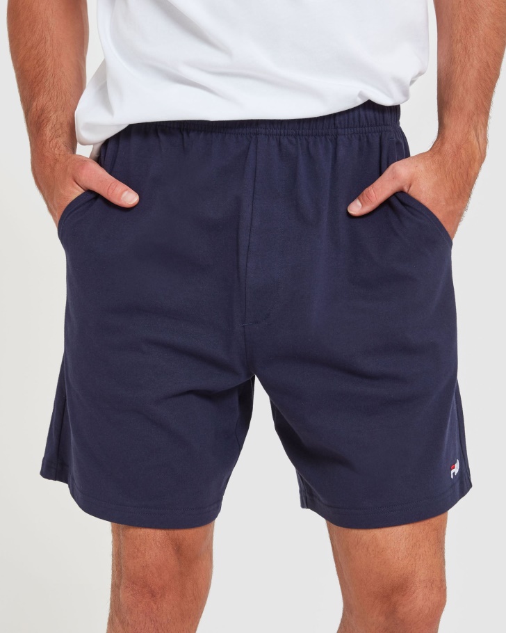 Novo Shorts De Jérsei Masculino Clássico Da Marinha Fila