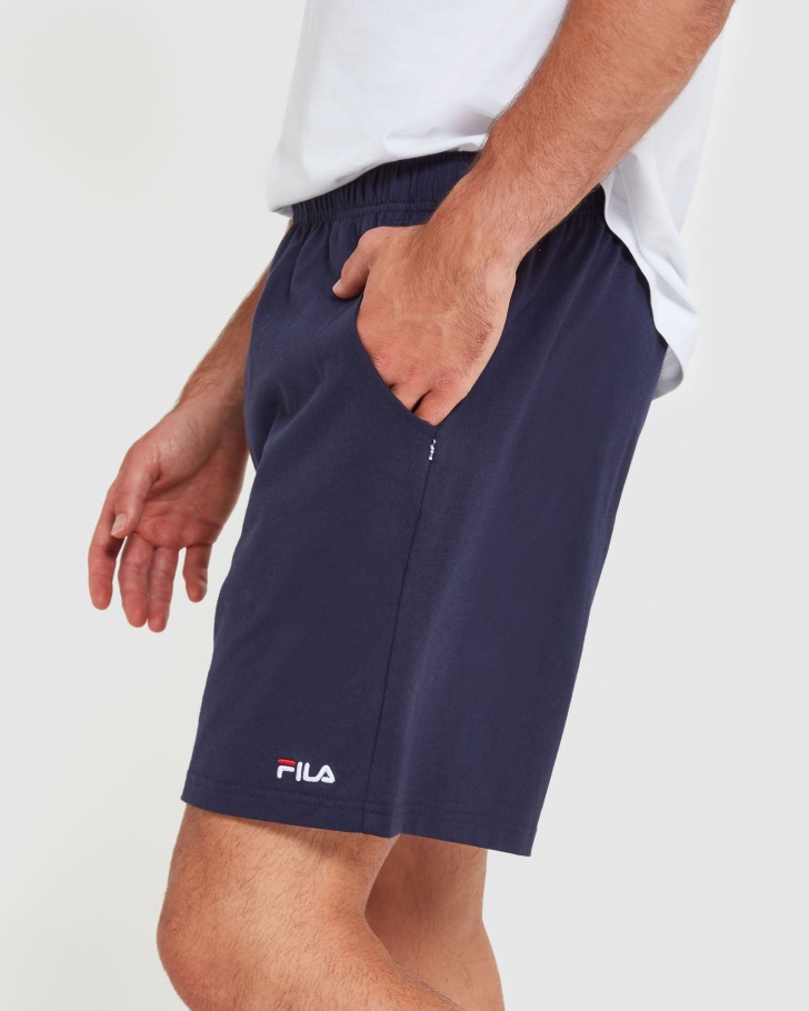 Novo Shorts De Jérsei Masculino Clássico Da Marinha Fila