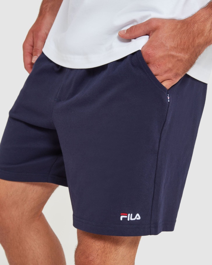 Novo Shorts De Jérsei Masculino Clássico Da Marinha Fila