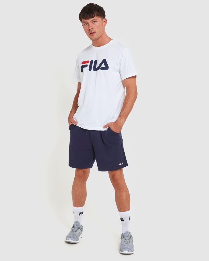 Novo Shorts De Jérsei Masculino Clássico Da Marinha Fila