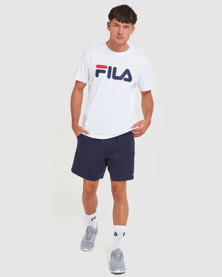 Novo Shorts De Jérsei Masculino Clássico Da Marinha Fila