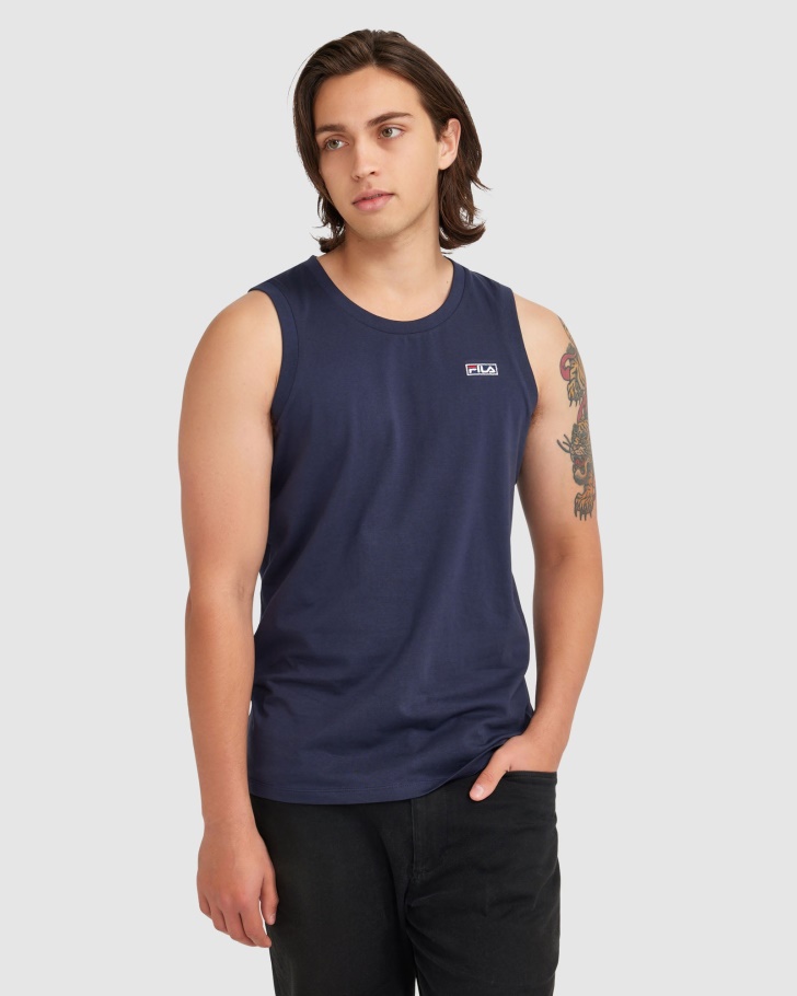 Novo Tanque Cian Fila Masculino Da Marinha