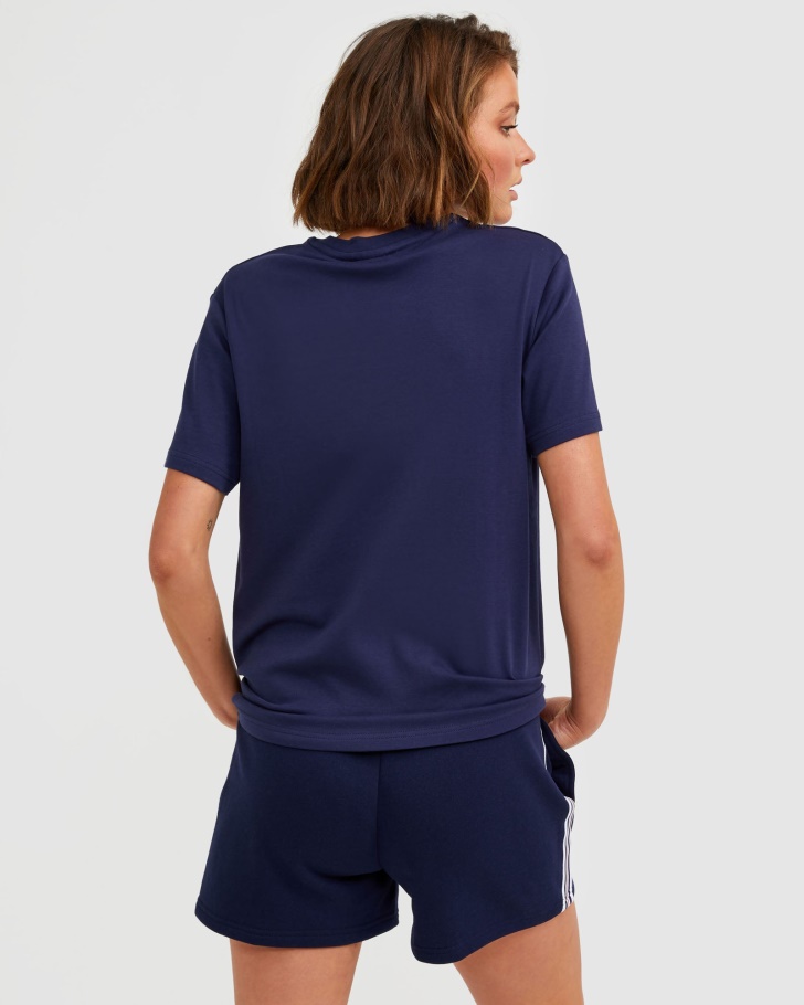 Novo Unissex Alto Tee Fila Azul Marinho