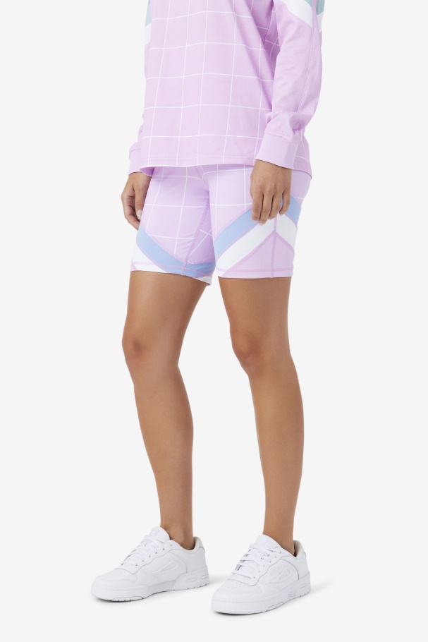 Orquídea Fila/azul/branco Yareli Bike Short