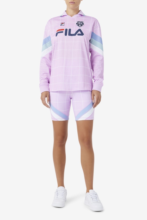 Orquídea Fila/azul/branco Yareli Bike Short