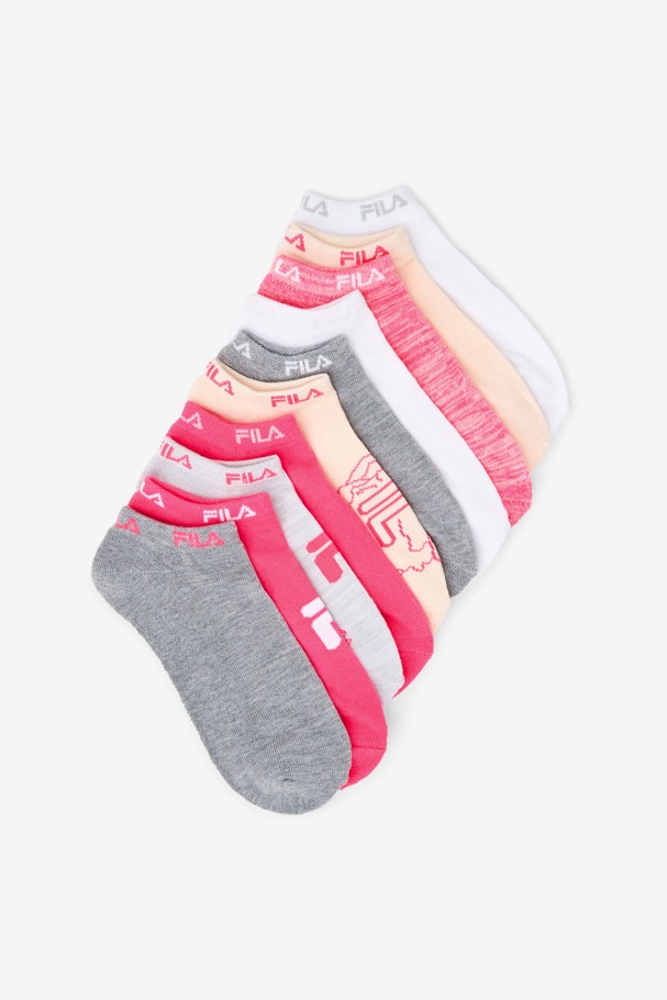 Pacote Com 10 Meias Florais Femininas Fila Pink