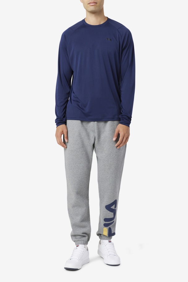 Pavão/preto Jazam Manga Longa Crew Fila