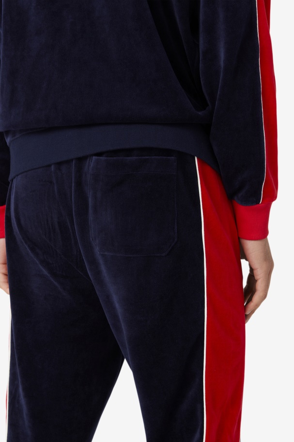 Peacoat/gardenia/red Fila Cima Velour Pant