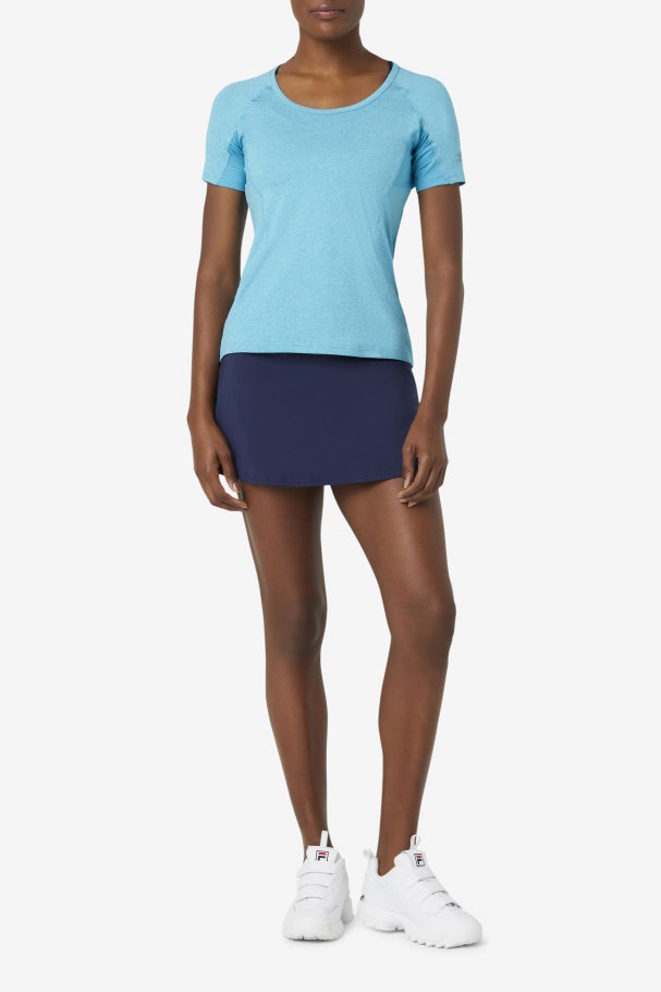 Pickleball Top De Manga Curta Fila Turquesa Urze