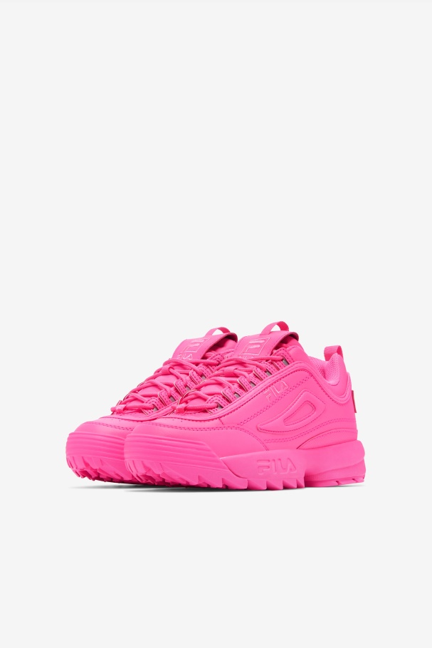 Pink Fila Big Kids\ Disruptor 2 Premium
