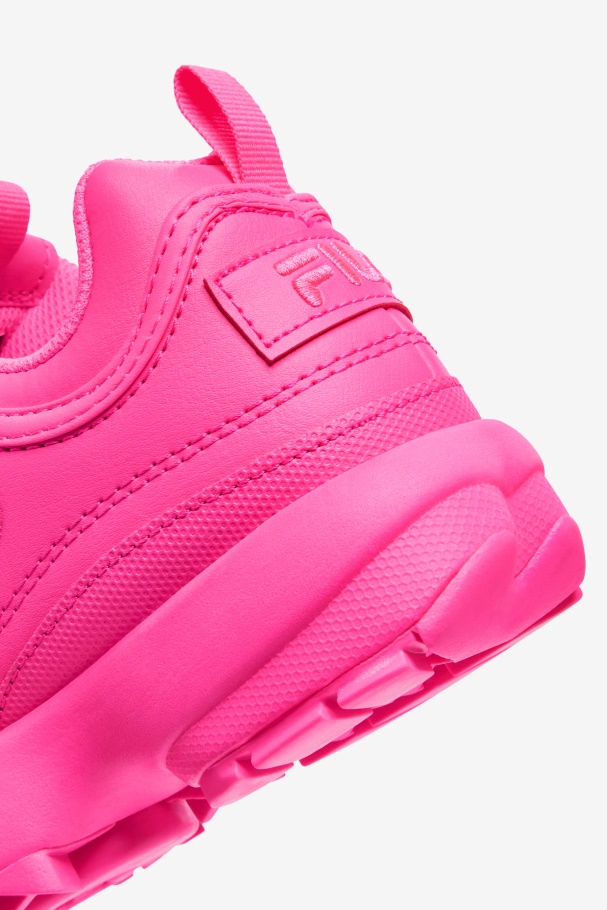 Pink Fila Big Kids\ Disruptor 2 Premium