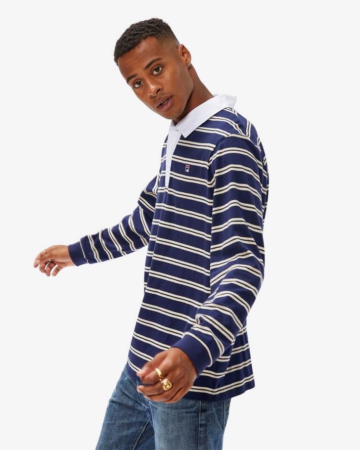 Polo De Rúgbi Masculino Distintivo Fila New Navy