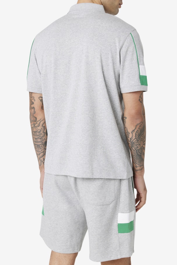 Polo Fila Coda Cinza Claro/jelly Bean/branco