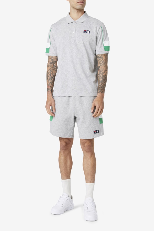 Polo Fila Coda Cinza Claro/jelly Bean/branco